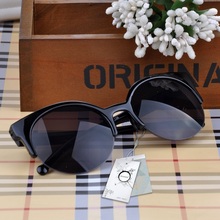 Free shipping Vintage Retro Cat Eye Round Sunglasses Fashion Stylish Semi Rim Eyewear Eyeglasses MPJ093 A1