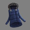 2016 Winter new Fashion Women Cotton Down Jacket Leisure Slim Big yards Hooded Fur collar Warm