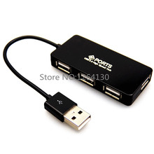 High Speed Mini 4 Port USB 2.0 Hub 10cm Cable Length USB Port For Laptop PC Computer Laptop Peripherals Accessories