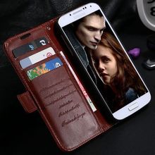 Retail Fashion Style Retro Crazy Horse Leather Case For Samsung Galaxy S4 mini i9190 Wallet Cover free ship