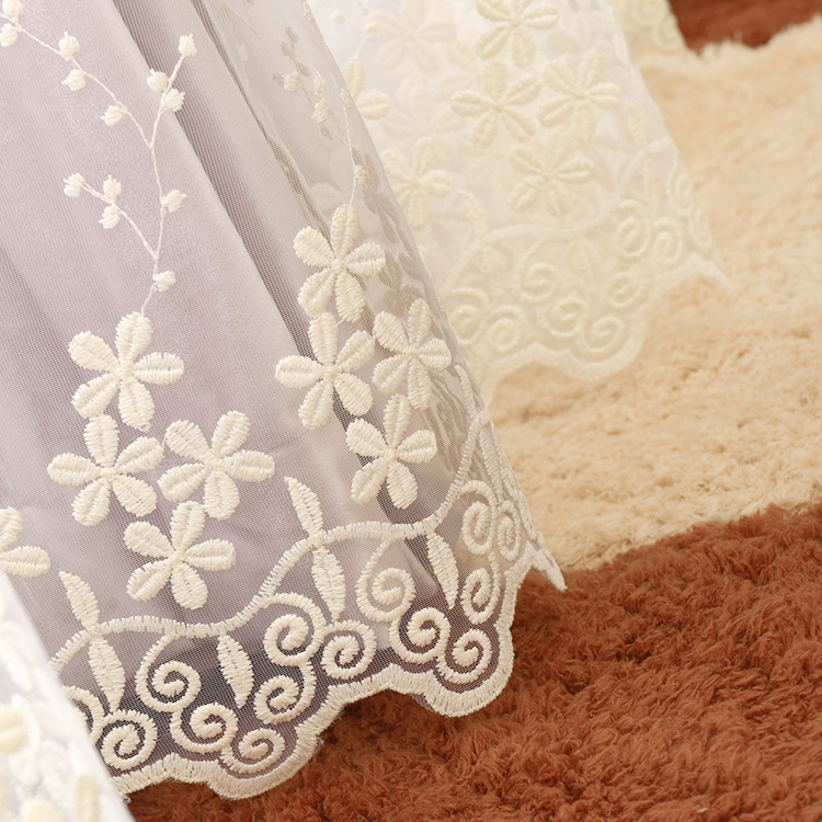 Online krijg goedkoop zijde geborduurde gordijnen aliexpress.com ... Woonkamer beige gordijnen