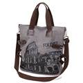 Retro Casual Ladies Tote Fashion Chic Belt Ornament Hand Bag Women Designer Durable Canvas Shoulder Bag