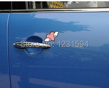 10 x Rear View Mirror Car Stickers hello Kitty Car Decal for Tesla Ford Chevrolet Honda
