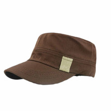 Delicate Summer Style Unisex Flat Roof Military Hat Bush Hat Solid Baseball Field Cap Hot Selling