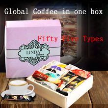 55 different Flavors Instant Coffee from all over the world Hot Hot Sale Global coffee Combination
