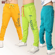 2015 Boys fashion sports letters printing long pants school kids clothes children teenage casual baby boy