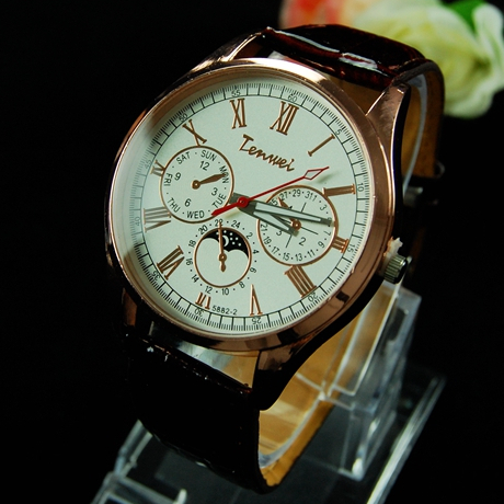 2015 New Fashion Luxury Brand Men s Quartz Watch PU Leather Strap Band 22mm Watches Dress