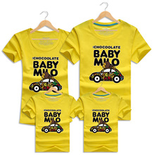 Family T Shirts Summer Cartoon Car Family Matching Outfits Clothes Mother Daughter And Father Son Short-sleeve Clothing