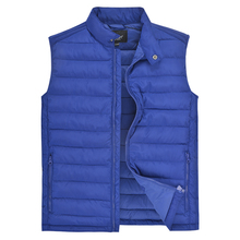 Lesmart Men’s Winter Polyester Vest Jacket Striped Pockets Stand Collar Fashion Casual Business Outerwear Sleeveless Gilet