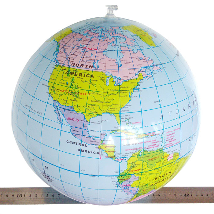 Map Of The World Round 2015 40CM/15.6" Early Educational Inflatable Round Earth World English Letter Teacher Geography Globe Map Balloon Toy Beach Ball-in Toy Balls from Toys ...