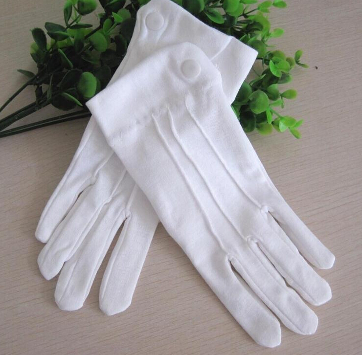 2015 spring and autumn men and women's 100% cotton white gloves elastic Etiquette gloves wholesale