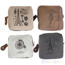 Women messenger bags Classic Retro Canvas Tower Purse Wallets Card Key Coin Bag Pouch Case 4 pattern 02PM