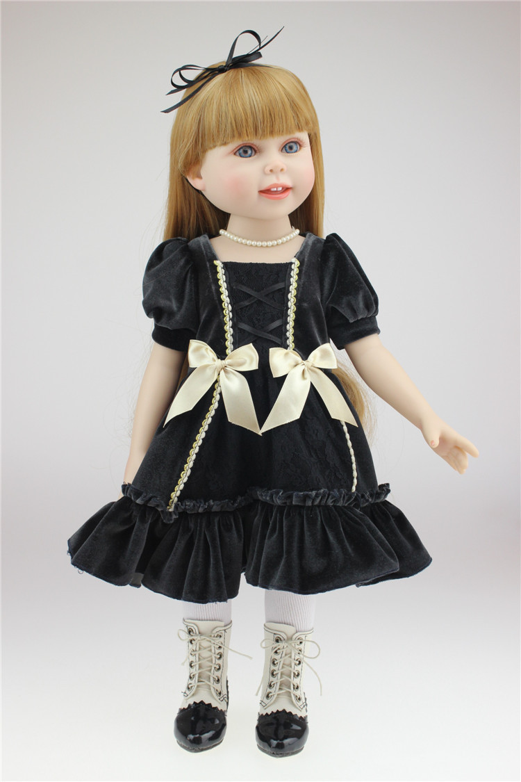 NPK 18 inch full vinyl American Girl Dolls baby reborn Hobbies Baby Alive Doll For Girls Toys boneca reborn
