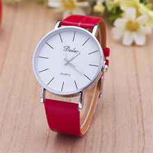 1pcs lot High Quality Classic Dalas Brand Leather Silver Steel Strap Watches Women Dress Watch Ladies