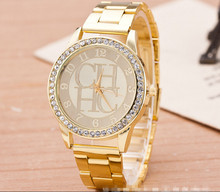 New arrival relojes mujer quartz watch,gold steel women’s diamond jewelry dress watch.High quality brand luxury women watch CHHE