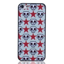 lureme brand Retro Pentagram skull print phone shell for apple iphone 5/5s high quality Mobile Phone Accessories