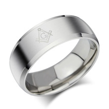 Wholesale black masonic rings for men stainless steel charm man wedding jewelry cocktail accessories