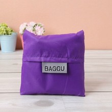 1bag lot Japan BAGGU square pocket Shopping bags Candy colors available Eco friendly reusable folding handle