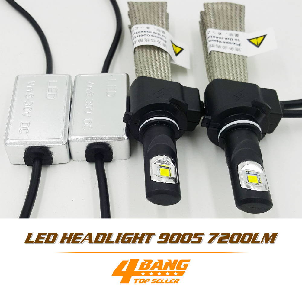 Pair Car CREE LED 60W/Set 7200LM/Set ETI Conversion Kit White 9005 HB3 H10 bulbs Cooling Belt DRL Light Fog Headlight lamp