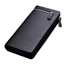 Best Deal Fashion Design Leather Men’s Wallet, Business Style Brand Men’s Long Wallet Zipper Wallet Clutch 1pc