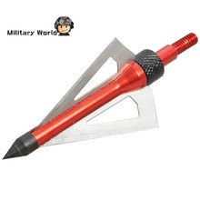 6pcs pack Hunting Steel Archery Arrowhead Broadhead 100 Grain 3 Fixed Blades 2 Cutting Arrow For