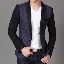 2015 New Brand Mens fashion Business Blazer Slim Fit Jacket Casual Suits Blazers Coat One Button