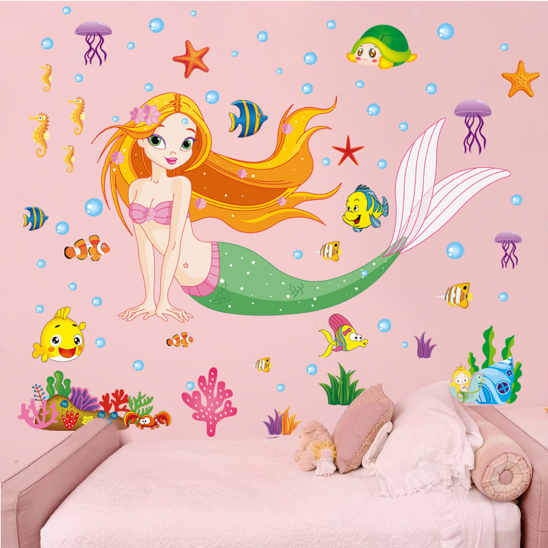 Mermaid for ØªØ±Ù‚ÙŠØ© bathroom Decor  Ø£Ø¬Ù„ Mermaid ØªØ³ÙˆÙ‚ mermaid  Nursery   wallpaper  Ù…Ù†