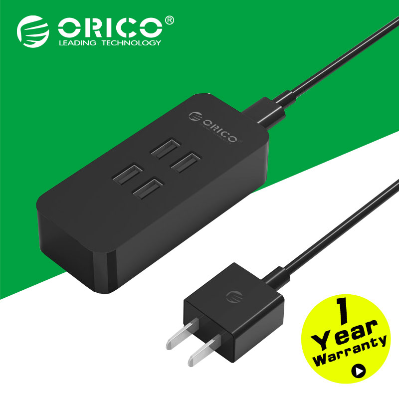 USB Зарядное Устройство, ORICO DCV-4U 4 Порта Mini Smart зарядное устройство 5V2. 4A * 4 Максимальная Выходная 20 Вт Настольное Зарядное Устройство США/ЕС/ВЕЛИКОБРИТАНИЯ Plug Доступны