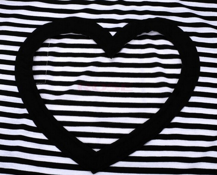 2015 New Summer Fashion Women Striped T shirt Women Tees Tops High Quality women\'s t shirt love backless emoji t shirt (13)