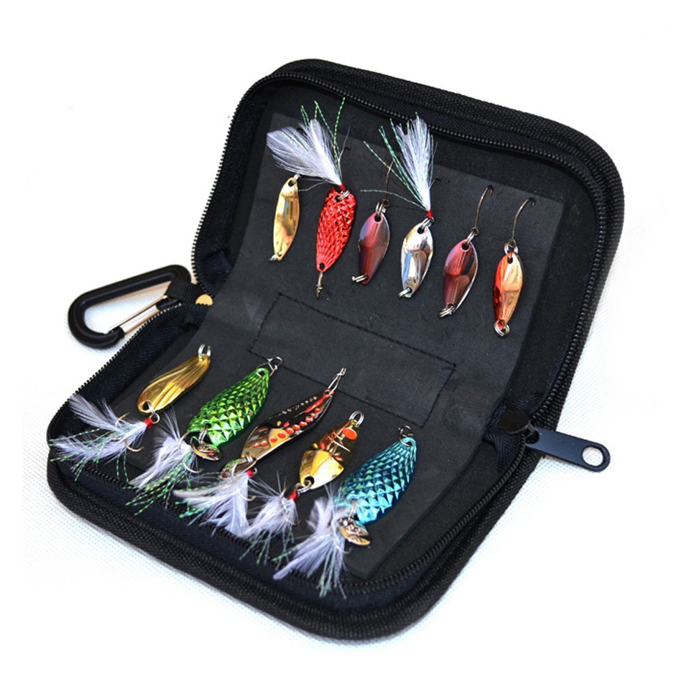Free shipping Multi-Purpose Pesca Fishing Lure Bag 16.5*4.5*9.5cm Spinner Baits CarpIce Fishing Tackle Spoon Spinner Bait Bags