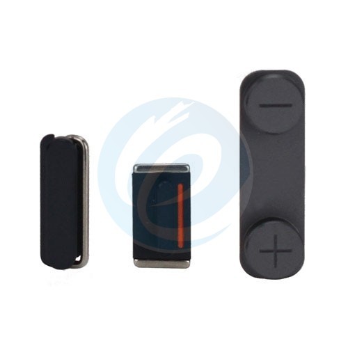 3 in 1 side buttons set for iphone 5 (power + volume + mute switch) - black