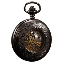 KS Classic Elegant Hand Wind Vintage Unique Retro Pendant Classic Steel Mechanical Pocket Watch KSP004