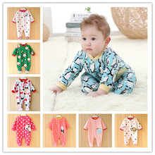Baby Romper 2015 New Fleece Unisex Baby Clothes Long Sleeve Print Clothing For Newborns Spring/ Autumn