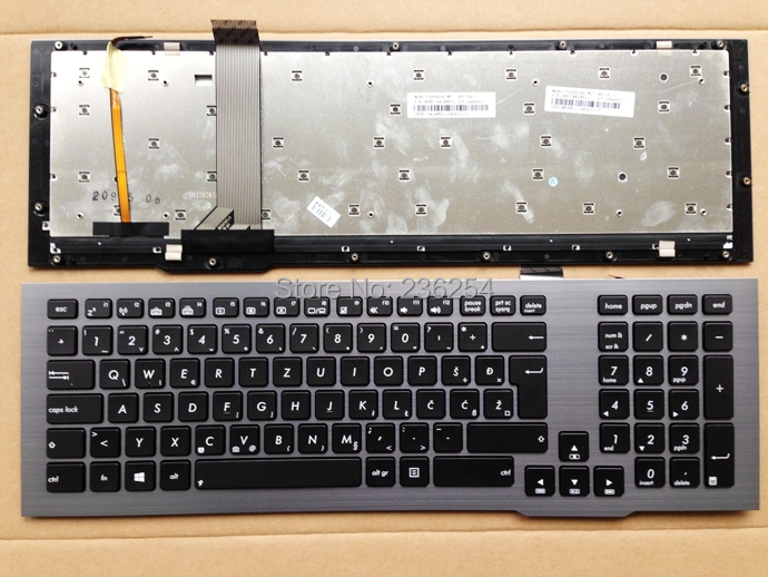 NEW Yugoslavia WB laptop keyboard for Asus G75VM G75VX G75VW  G75 V126262CK2 0KNB0-9414WB00 Gray WB Keyboard Backlit