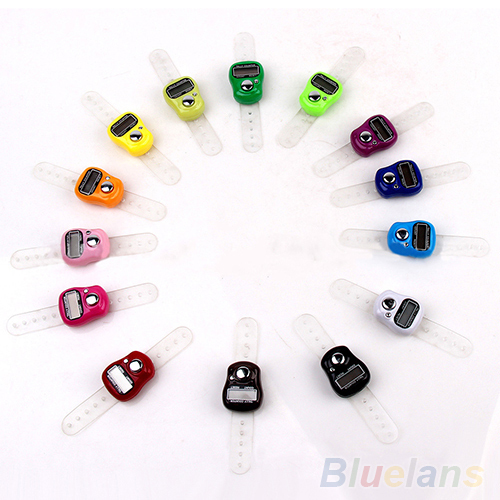 Electronic Row Counter Finger Ring Golf Digit Stitch Marker LCD Tally Counter 4DH9