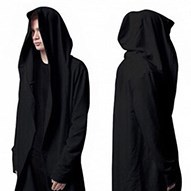 wholesale men black cloak hoodie