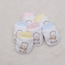 Spring 0-3months 100% cotton baby proof gloves Neonatal gloves comfortable breathe freely baby gloves newborn baby mitten B020