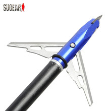 3pcs lot Outdoor Archery Sports 2 Blade 100 Grain Arrowhead Military Hunting Steel Arrow Tip Broadheads