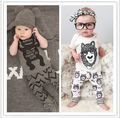 2016 new Summer Autumn Baby girl clothing sets cotton short sleeve and long sleeve Bowtie bear