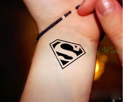 waterproof temporary tattoo sticker of body superman waterproof temporary tattoo sticker of body superman