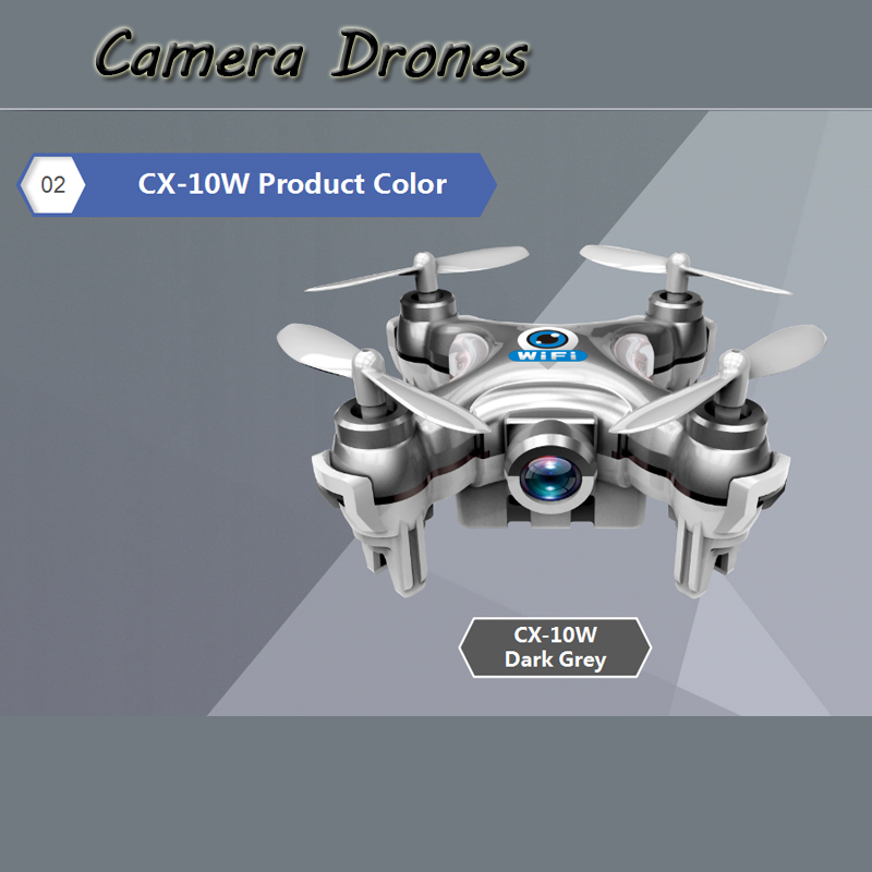 2.4G RC Drone HD Camera Camera Drones FPV Drones Quadcopter WIFI Real-time Transmission 6 Axis Helicopter Mobile Control CX-10W