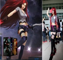lol cosplay Katarina costume the Sinister Blade suit for Halloween party Couteau costumes include sock glove
