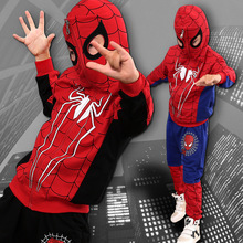 Hot Sale Spring Autumn Children Boys Clothing Sets Kids Cartoon Printed Coat Spiderman Hoodie Casual Clothes Suit Free Delivery