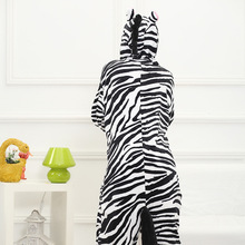 Lovely zebra Cartoon Design Animal Cosplay Pajamas Kids Boys Girls Flannel Sleepers Female Male Pijamas pyjamas