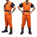 2017 fashion DRAGON BALL Z Son Goku Adult Cosplay Costume Unisex Super Saiyan Uniform set Tops