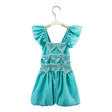 2016 lastest hot summer lace jumpsuit baby suit girl clothing