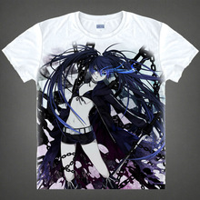 Black Rock Shooter T-shirts kawaii Japanese Anime t-shirt Manga Shirt Cute Cartoon Mato Kuroi Cosplay shirts 37166799598 tee 330
