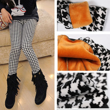 Winter children girl Leggings Houndstooth skinny pants girls trousers children pants,baby pants kids warm elastic waist legging