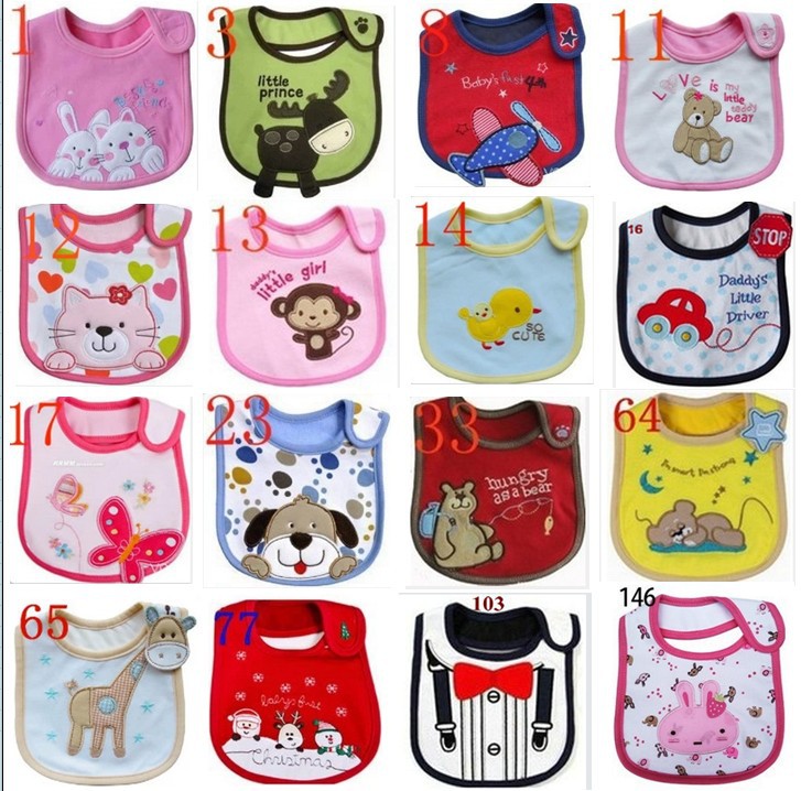 High quality New Cartoon Pattern 3 Layer Baby Girl Boy Waterproof Towel Saliva KidsToddler dinner Bibs