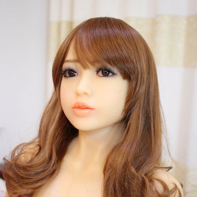 Sex Love Doll Head With Wig Real Silicone Realistic Mouth Oral Sex Doll